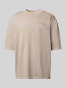 Pegador Oversized T-Shirt mit Label-Stitching in Graphit, Größe L