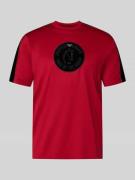 Emporio Armani T-Shirt mit Label-Detail in Rot, Größe L