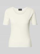 Emporio Armani T-Shirt mit Rundhalsausschnitt in Offwhite, Größe L