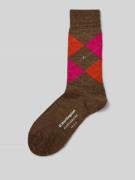 Burlington Socken mit Label-Details Modell 'Marylebone' in Dunkelbraun...