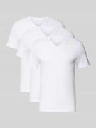 BOSS T-Shirt mit V-Ausschnitt im 3er-Pack Modell 'Classic' in Weiss, G...