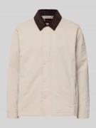 BOSS Orange Regular Fit Jacke mit Cord-Kragen Modell 'LEIDON-ZIP_M' in...