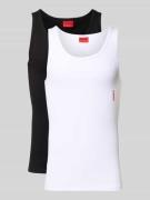 HUGO Tanktop mit Label-Print im 2er-Pack in Black, Größe S