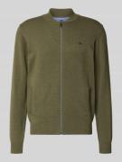 Fynch-Hatton Cardigan mit Stehkragen und Reißverschluss in Oliv, Größe...