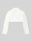 Weise Bolero mit Stehkragen in Ecru, Größe 128
