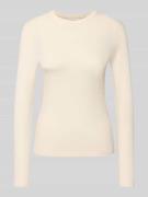 Marc O'Polo Denim Slim Fit Langarmshirt aus reiner Baumwolle in Offwhi...