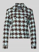 More & More Slim Fit Blazer mit Brusttaschen in Dunkelbraun, Größe 34