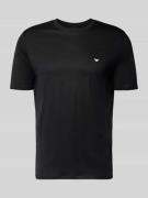 Emporio Armani T-Shirt mit Label-Stitching in Black, Größe L