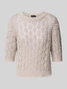 monari Strickpullover mit 1/2-Arm in Beige, Größe 38