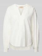 MOS MOSH Regular Fit Bluse mit Lochstickerei Modell 'YEN SINA' in Ecru...