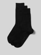 Falke Socken mit elastischem Rippenbündchen im 3er-Pack in Black, Größ...