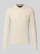 Tommy Hilfiger Regular Fit Strickpullover aus reiner Baumwolle in Offw...