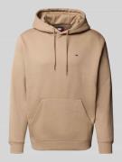Tommy Jeans Regular Fit Hoodie aus Baumwoll-Mix in Beige, Größe XXL