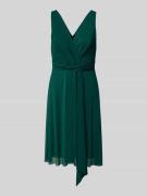 TROYDEN COLLECTION Cocktailkleid mit V-Ausschnitt in Smaragd, Größe 34