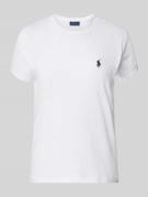 Polo Ralph Lauren T-Shirt mit Logo-Stitching in Weiss, Größe L
