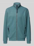 Lerros Sweatjacke mit Strukturmuster und Reißverschlusstaschen in Tuer...