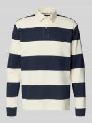 MCNEAL Poloshirt mit kurzer Knopfleiste in Dunkelblau, Größe L