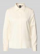 BOSS Regular Fit Langarmbluse aus Seiden-Mix Modell 'BONYA' in Offwhit...
