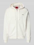 HUGO Relaxed Fit Sweatjacke aus reiner Baumwolle Modell 'DAPOZIP' in W...