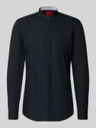 HUGO Slim Fit Businesshemd aus reiner Baumwolle Modell 'KALEB' in Blac...