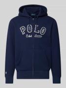 Polo Ralph Lauren Sweatjacke mit Label-Stitching und Känguru-Tasche in...