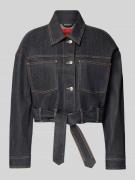 HUGO Oversized Jeansjacke aus Baumwoll-Mix Modell 'GALATA' in Dunkelbl...