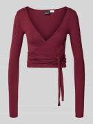 Gina Tricot Slim Fit Longsleeve aus Viskose-Mix Modell 'Soft' in Borde...