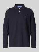 Fynch-Hatton Poloshirt mit Label-Stitching in Marine, Größe 3XL