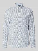 Fynch-Hatton Slim Fit Freizeithemd mit Logo-Stitching in Hellgruen, Gr...