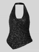 Gina Tricot Tanktop mit V-Ausschnitt in Black, Größe M