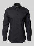 Jake*s Super Slim Fit Business-Hemd mit Kentkragen in Black, Größe 35/...