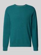 Tom Tailor Regular Fit Strickpullover aus reiner Baumwolle in Petrol, ...
