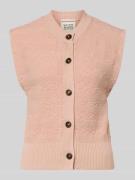 Scotch & Soda Strickweste mit Rundhalsausschnitt in Hellrosa, Größe L