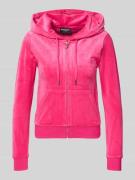 Juicy Couture Sweatjacke mit Label-Stitching Modell 'ROBERTSON' in Neo...