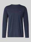 Fynch-Hatton Longsleeve mit Rundhalsausschnitt und Logo in Marine, Grö...