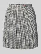 HUGO Mini-Faltenrock mit Vichy-Muster Modell 'RABALLI' in Black, Größe...