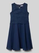 Happy Girls Knielanges Kleid mit Rundhalsausschnitt in Marine, Größe 1...