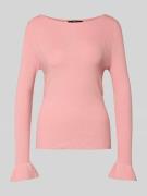 Zero Strickpullover mit U-Boot-Ausschnitt in Rosa, Größe 34