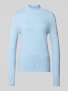Christian Berg Woman Strickpullover mit Stehkragen in Hellblau Melange...