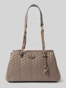 Guess Handtasche mit Label-Applikation Modell 'ANNING' in Taupe, Größe...
