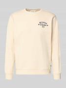 Scotch & Soda Sweatshirt mit Label-Print in Offwhite, Größe L