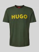 HUGO T-Shirt mit Label-Print Modell 'DULIVIO' in Dunkelgruen, Größe XX...
