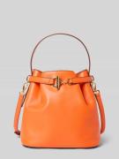 Lauren Ralph Lauren Bucket Bag aus echtem Rindsleder in Dunkelorange, ...