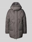 Review Steppjacke mit Kapuze in Graphit, Größe XS