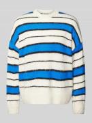 REVIEW Strickpullover mit Rundhalsausschnitt in Ecru, Größe S