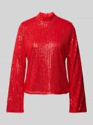 YAS Longsleeve mit Stehkragen Modell 'PALLI' in Rot, Größe XS