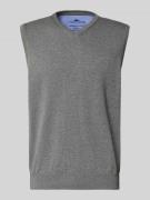 Fynch-Hatton Pullunder mit Label-Stitching in Dunkelgrau, Größe 3XL