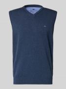 Fynch-Hatton Pullunder mit Label-Stitching in Bleu, Größe 3XL