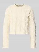 Only Regular Fit Strickpullover mit Zopfmuster Modell 'ELLY' in Ecru, ...