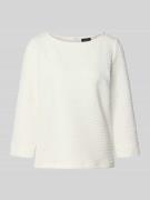 s.Oliver BLACK LABEL Relaxed Fit 3/4-Shirt mit Strukturmuster in Offwh...